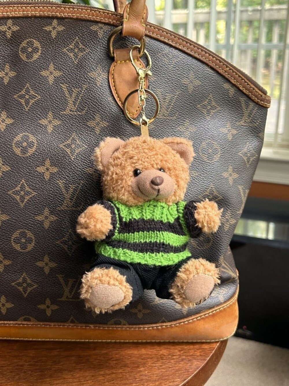 New TEDDY BEAR Sweater Bag Charm Tan 🧸 $25